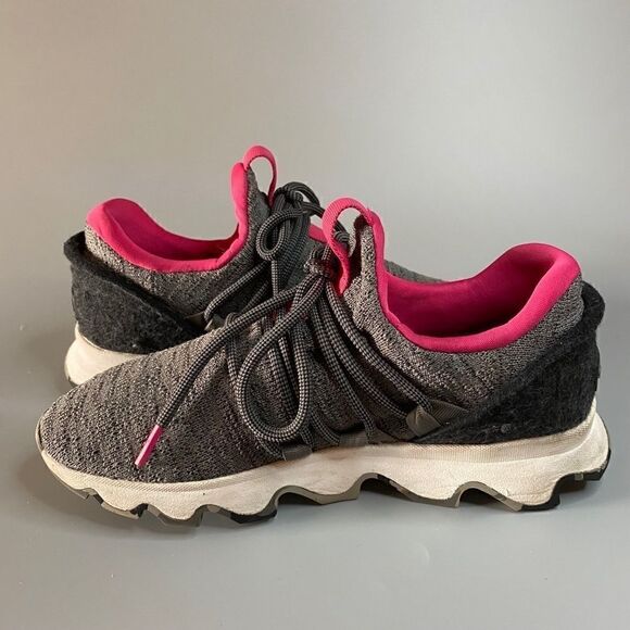 Sorel Kinetic Lace Sneakers Impact Grey Quarry Pink Laces 7.5 - Picture 3 of 6